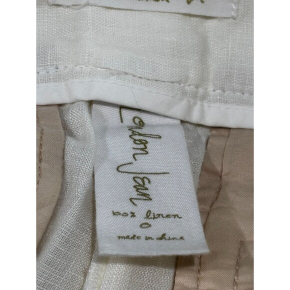 London Jean The Marisa Fit Womens White Linen Wide-Leg Pants Size 0 - Picture 4 of 12